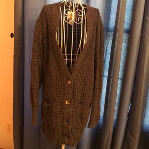 Aerie Heavy Boyfriend Button Sweater